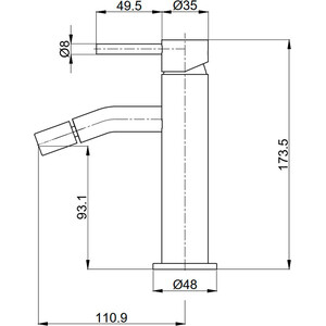 Смеситель для биде AQUAme Siena металл (AQM6216GM)