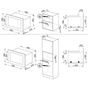 Встраиваемая микроволновая печь Smeg FMI320X2