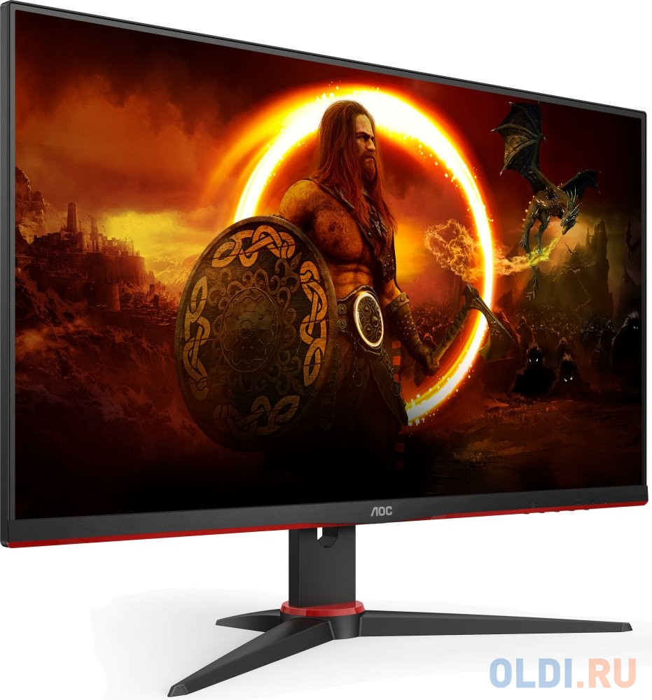 МОНИТОР 23.8" AOC 24G2SPAE Black-Red (IPS, 1920x1080, 165Hz, 1 ms, 178°/178°, 300 cd/m, 80M:1, +2xHDMI 1.4, +DP)