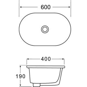 Раковина врезная BelBagno 60х40 (BB1004) в Москвe