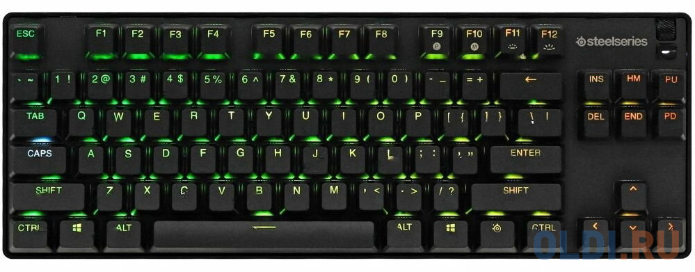 Клавиатура Steelseries Apex 9 TKL US механическая черный USB Multimedia for gamer LED (подставка для запястий) (64847)