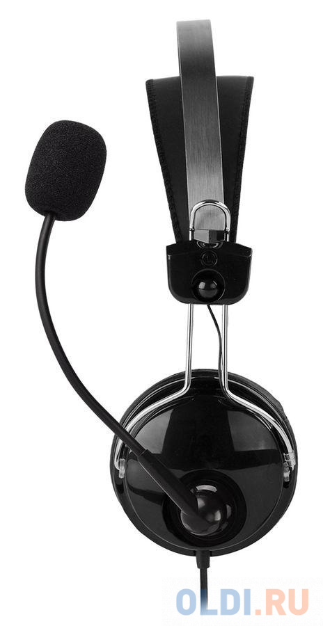 Наушники с микрофоном A4Tech HU-7P черный 2м накладные USB оголовье