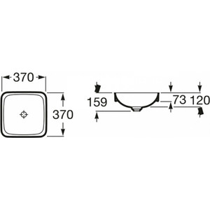 Раковина врезная Roca Inspira Square 37х37 (32753R000)