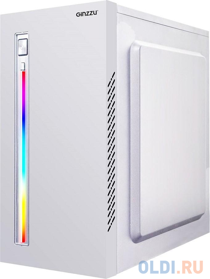 Корпус microATX GINZZU D380 RGB Без БП белый