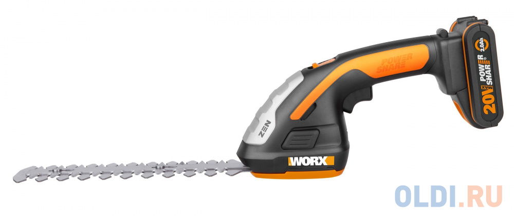 Ножницы для стрижки травы и кустарников WORX WG801E, 20В, 1*2,0 Ач и ЗУ,, кейс в Москвe