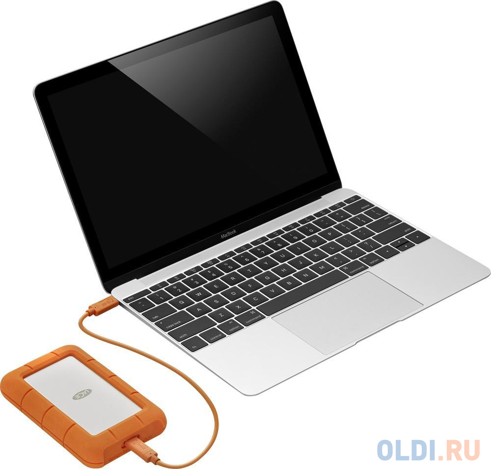 Внешний жесткий диск 2.5" USB-C 1Tb Lacie Rugged Mini STFR1000800 оранжевый