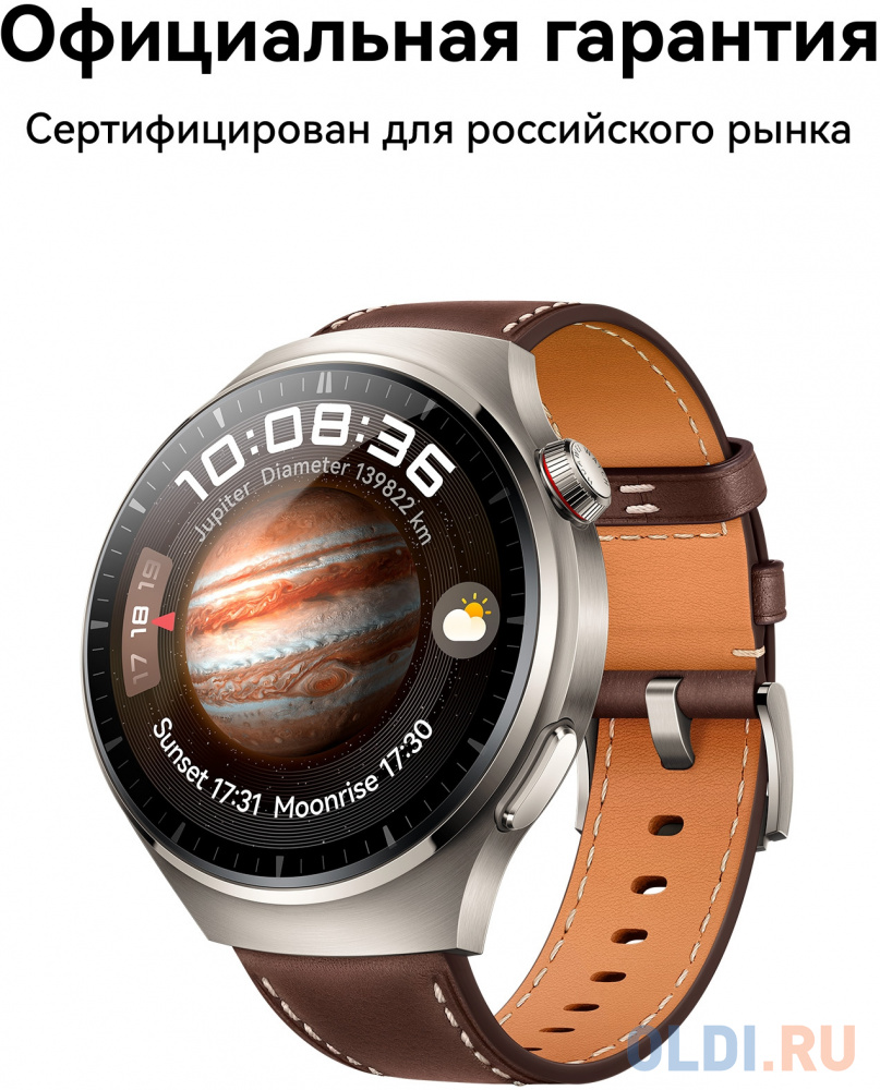 Смарт-часы Huawei Watch 4 Pro Medes-L19L,  1.5",  серебристый / темно-коричневый [55020apb]