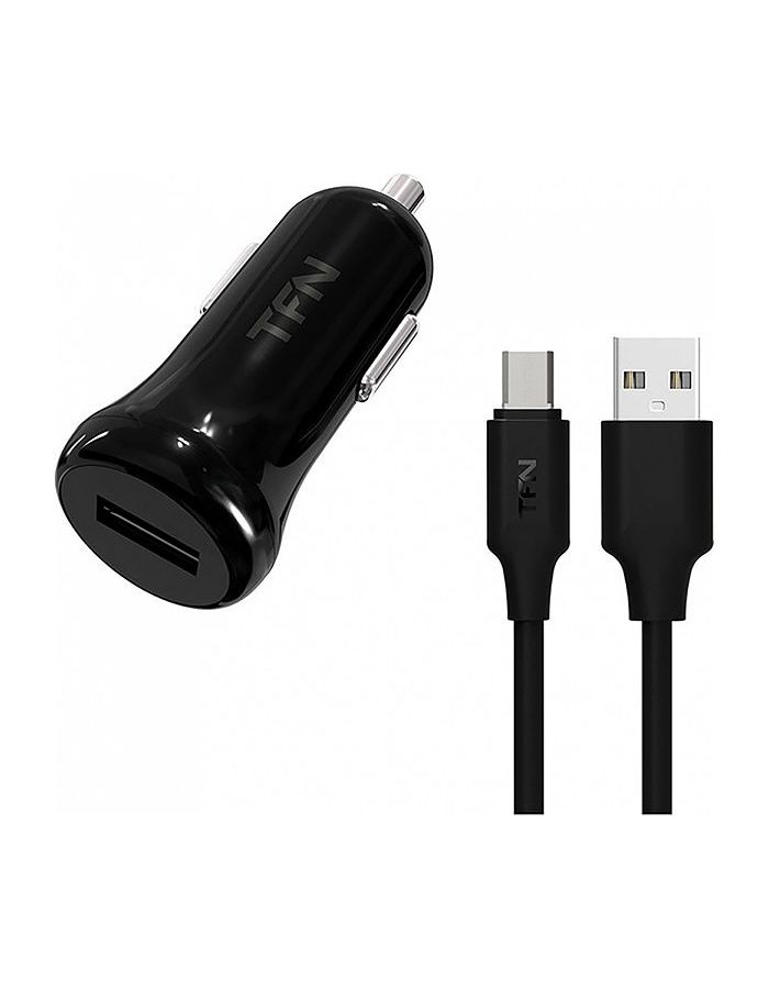 Автомобильное зарядное устройство TFN 1А+microUSB black