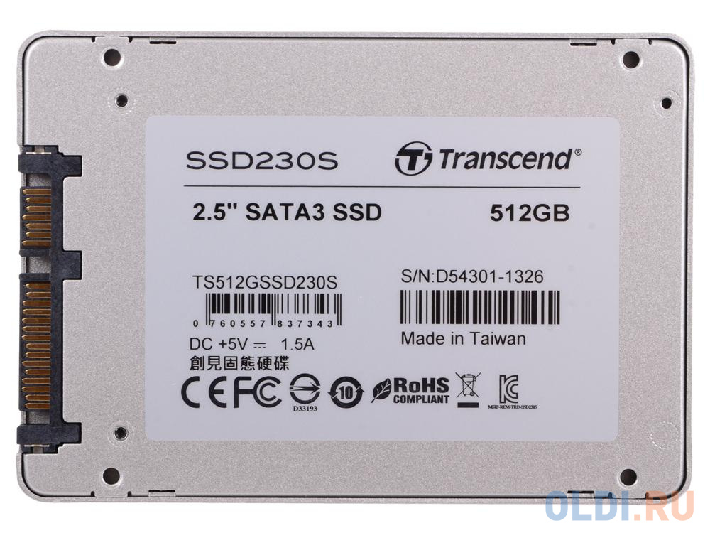 SSD накопитель Transcend SSD230 512 Gb SATA-III