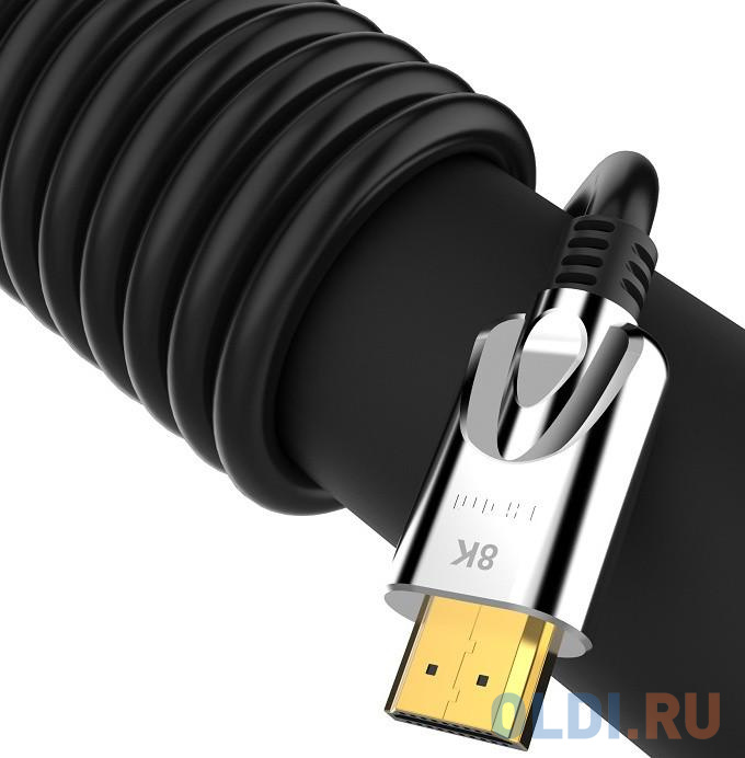 Кабель HDMI 2м VCOM Telecom CG862-2M круглый черный/серебристый