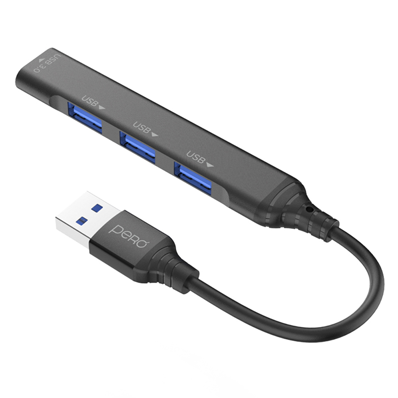 Хаб USB Pero MH01 USB-A - USB 3.0+3xUSB 2.0 Grey MH01GR