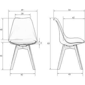 Стул обеденный Dobrin JERRY SOFT LMZL-PP635 ножки светлый бук, цвет сиденья белый (W-02) в Москвe