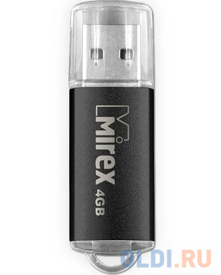 Флеш накопитель 4GB Mirex Unit, USB 2.0, Черный 13600-FMUUND04
