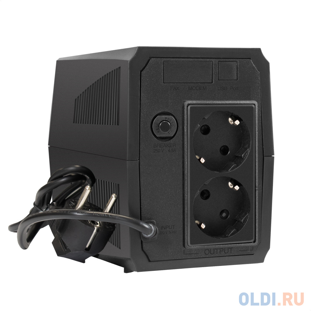 ИБП ExeGate Power Back BNB-500.LED.2SH <500VA/300W, LED, 2*Schuko, Black>