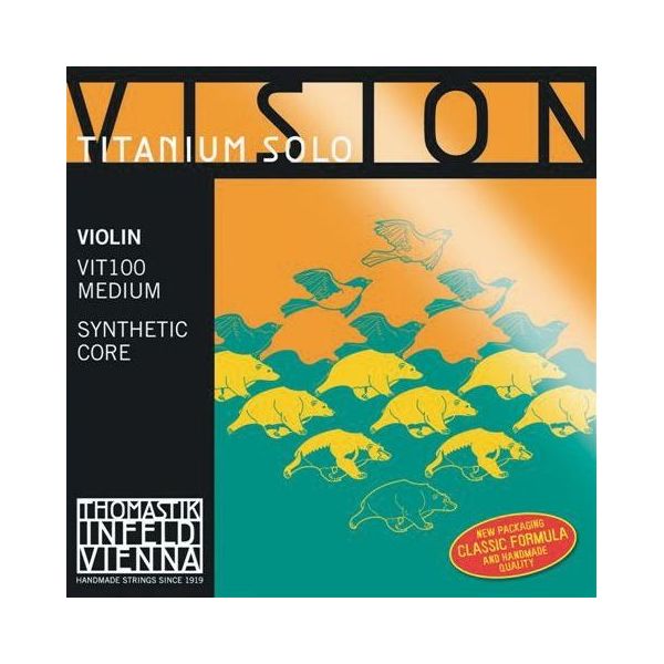 Струны Thomastik VIT100 Vision Titanium Solo для скрипки размером 4/4,