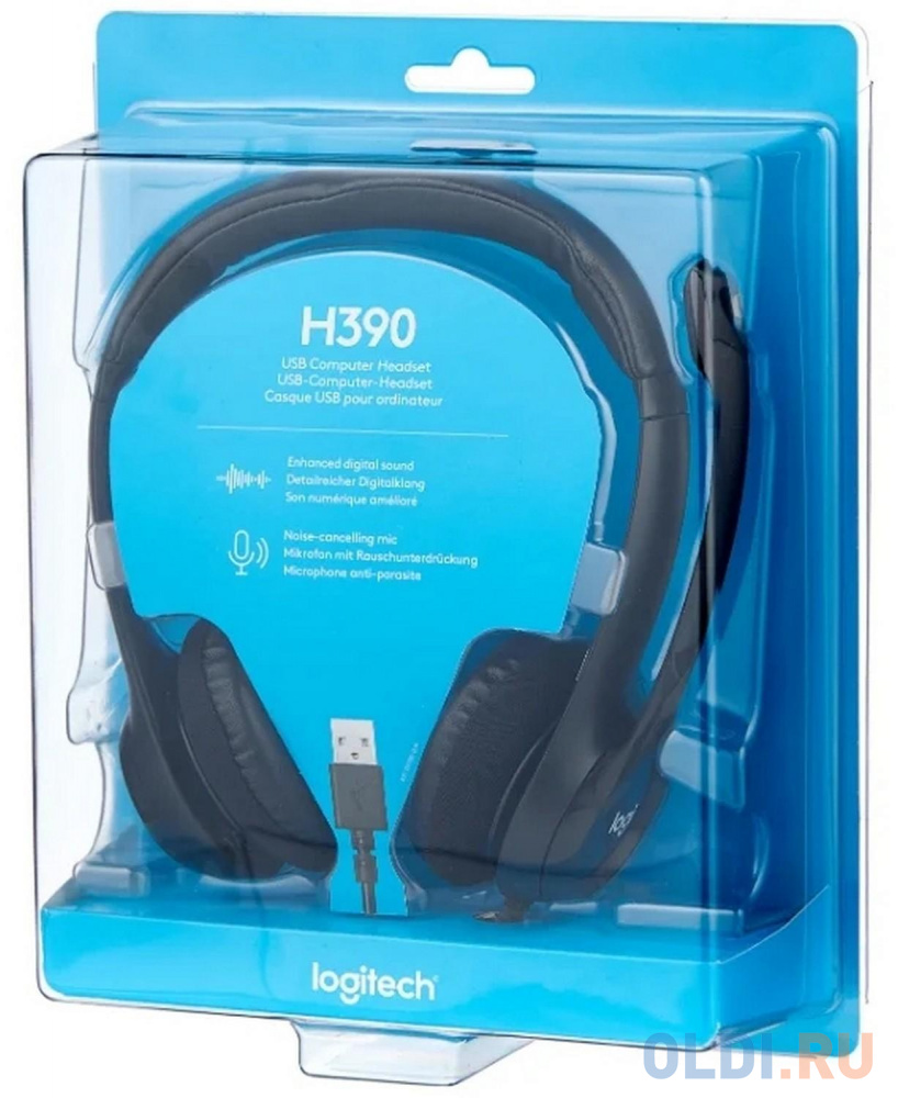 (981-000406) Гарнитура Logitech Headset H390 USB в Москвe