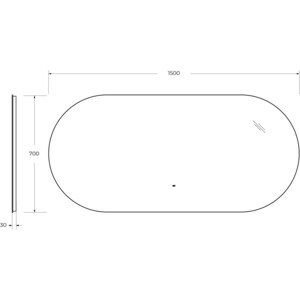Зеркало Cezares Vague 150х70 с подсветкой, датчик движения (CZR-SPC-VAGUE-1500-700-MOV)