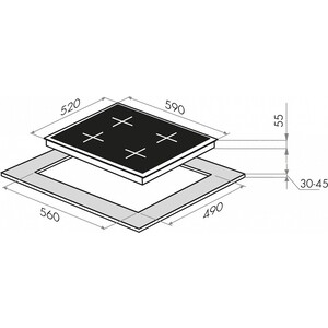 Индукционная варочная панель MAUNFELD EVI.594.FL2(S)-BK