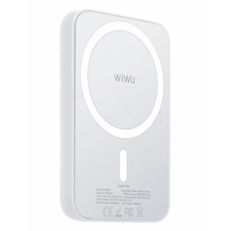 Внешний аккумулятор Wiwu Power Bank Magnetic 5000mAh White 6936686400725