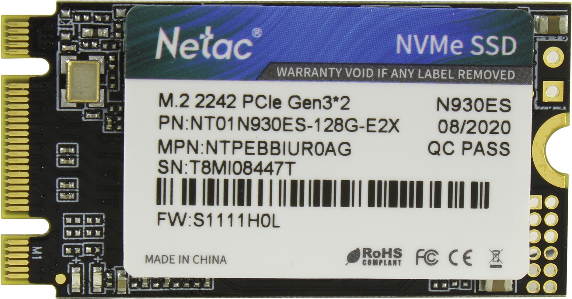 Накопитель SSD Netac N930ES Series 128Gb (NT01N930ES-128G-E2X) в Москвe