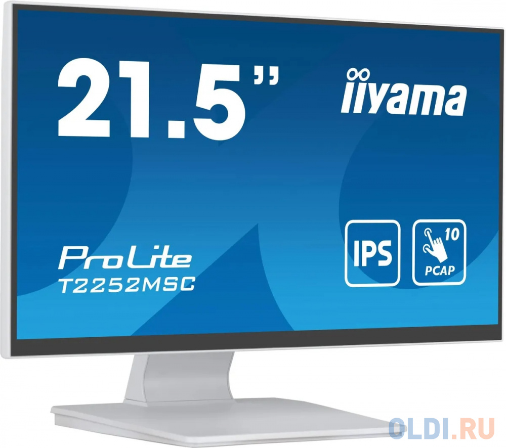 Монитор Iiyama 21.5" ProLite T2252MSC-W2 белый IPS LED 5ms 16:9 HDMI M/M матовая 250cd 178гр/178гр 1920x1080 DP FHD USB Touch 4.5кг в Москвe