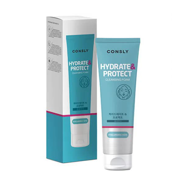 Пенка для умывания увлажняющая с гиалуроновой кислотой CONSLY Hyaluronic Acid Cleansing Foam “Hydrate&Protect”, 120мл