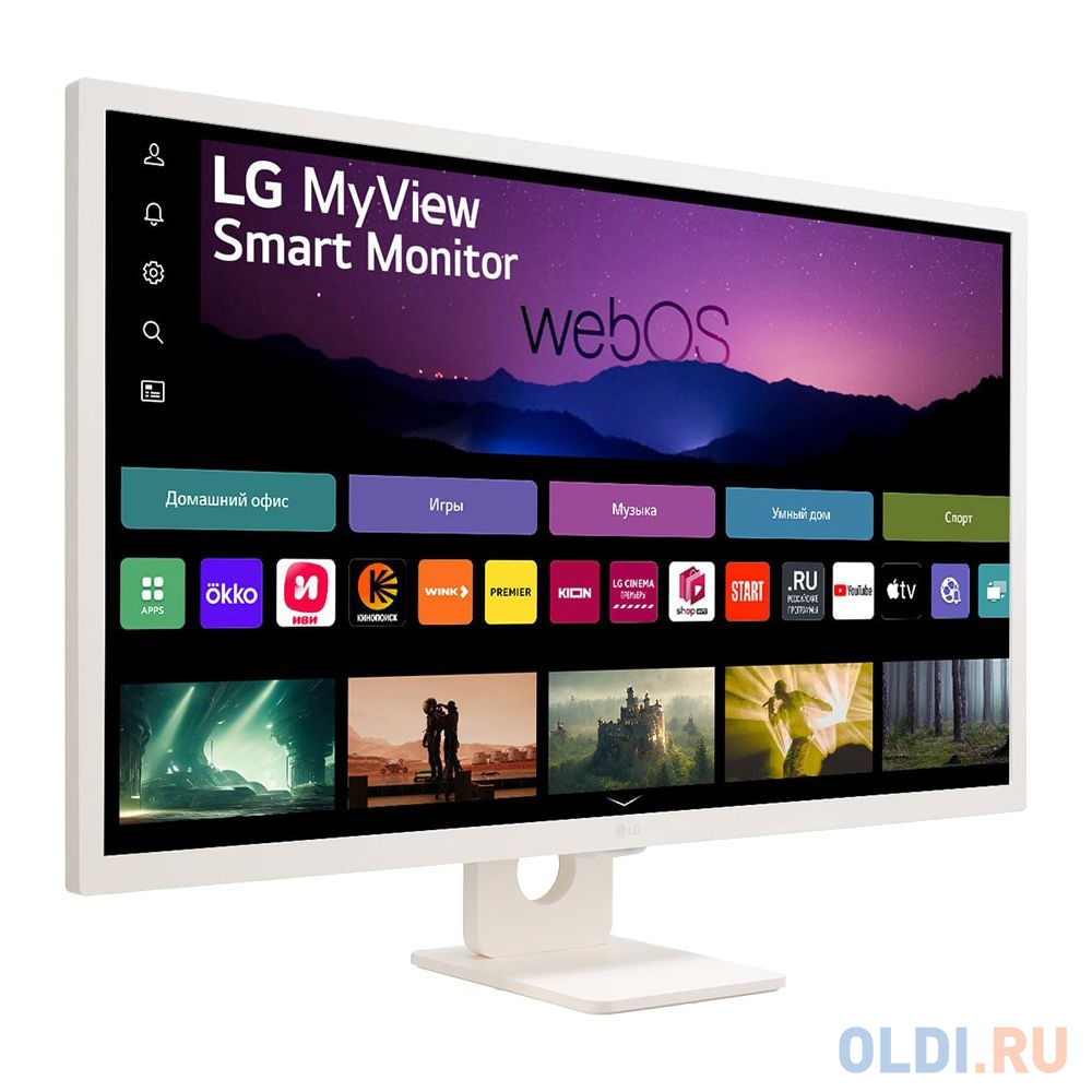 Монитор LG 31.5" MyView 32SR50F-W белый IPS LED 16:9 HDMI M/M матовая 250cd 178гр/178гр 1920x1080 60Hz FHD USB 6.6кг