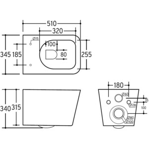 Унитаз подвесной безободковый Charus Alva Rimless с сиденьем микролифт (EWC700-114W)