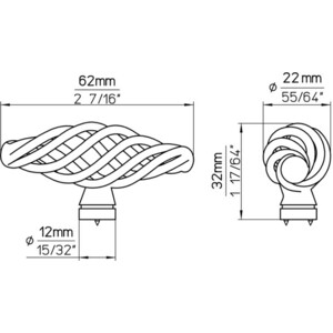 Ручка мебельная Siro 1268-62ZN10