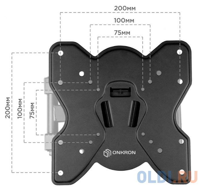 ТВ кронштейн /17-43" BLACK NP23 ONKRON