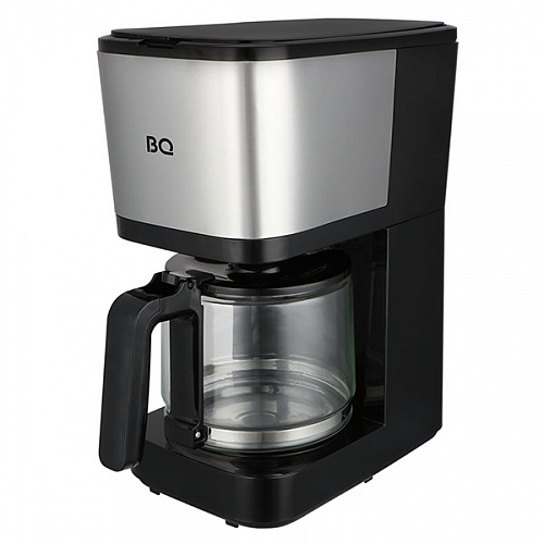 Кофеварка капельная BQ CM2007, 750 Вт, кофе молотый, 1.25 л, черный/серебристый