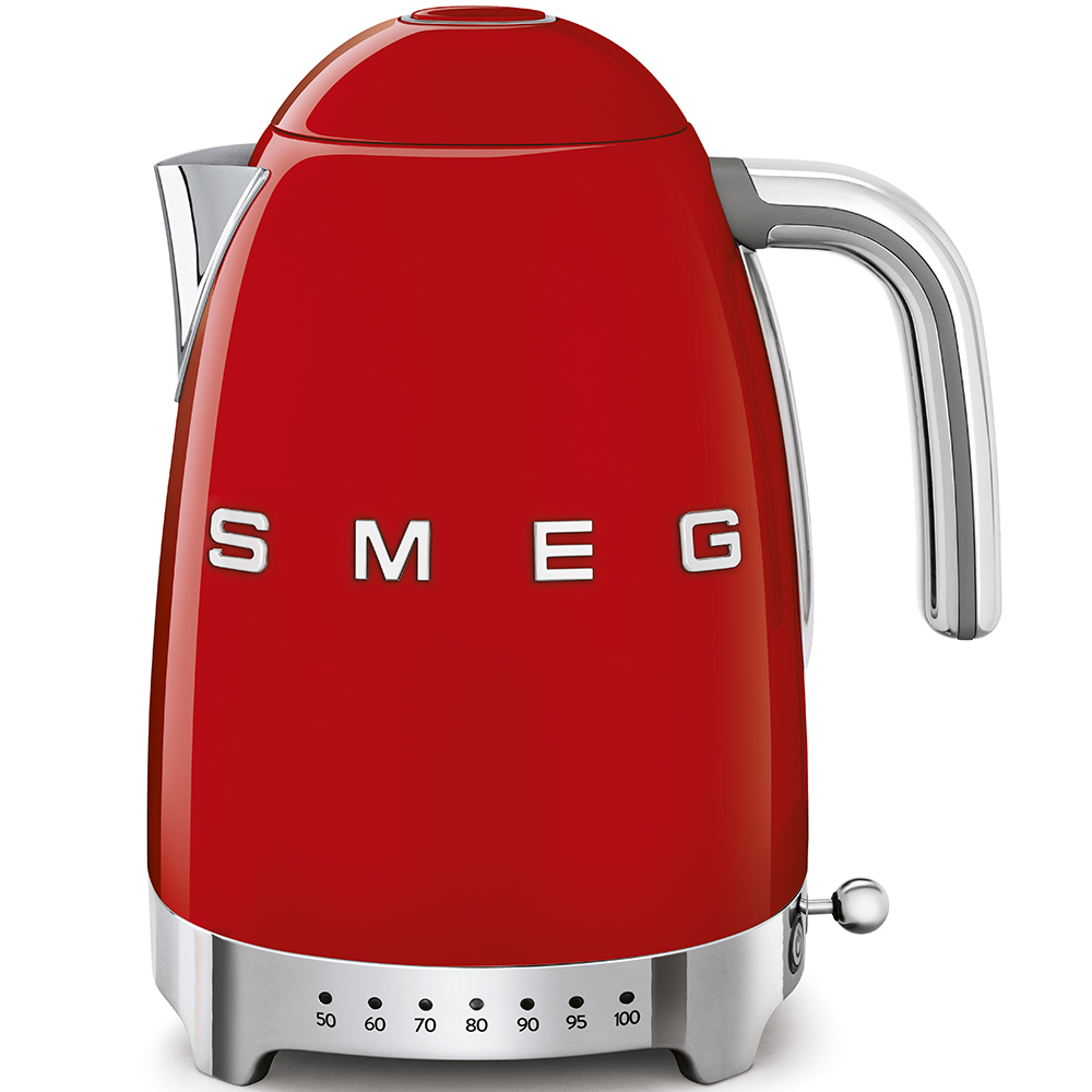 Чайник SMEG стиль 50-х гг KLF04RDEU 1.7л. 2400Вт, скрытый нагревательный элемент, нержавеющая сталь, красный (KLF04RDEU)