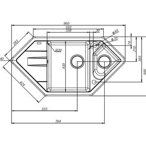 Кухонная мойка IDDIS Vane G белый (V30W965i87)