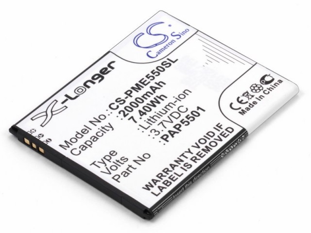 Аккумулятор CameronSino CS-PME550SL для Prestigio MultiPhone 5501 (PAP5501), Li-Ion, 2000, 3.7V (P104.01324)