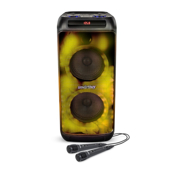 Портативная акустика SmartBuy Flamer, 60 Вт, FM, AUX, USB, microSD, Bluetooth, подсветка, черный (SBS-5190)