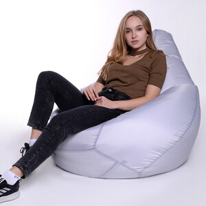 Кресло-мешок Bean-bag Груша серое оксфорд XL в Москвe