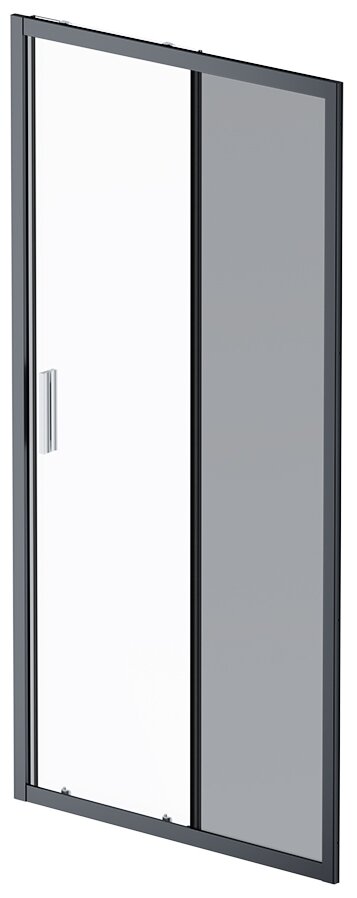 Дверь душевая 100х195 AM.PM Gem Solo W90G-100-1-195BM, стекло матовое, профиль черный матовый