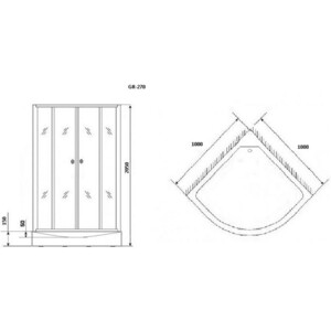 Душевая кабина Grossman GR-270 100x100x205 в Москвe