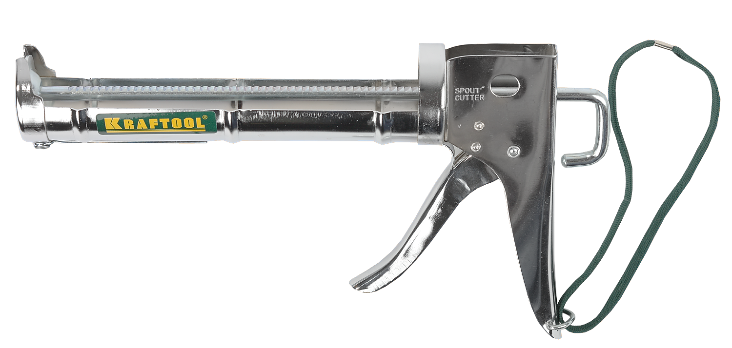 Пистолет для герметика KRAFTOOL INDUSTRIE CHROME, по­лу­от­кры­тый, 311мл. (06671_z01)