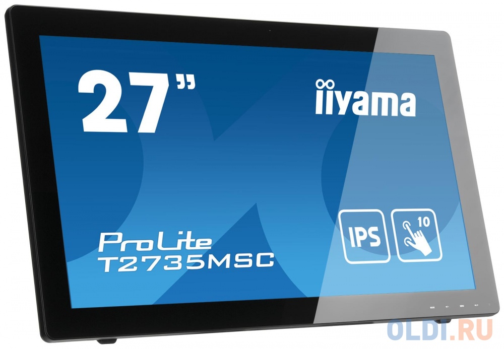 Монитор 27" iiYama ProLite T2735MSC-B3 черный IPS 1920x1080 255 cd/m^2 5 ms VGA HDMI DisplayPort Аудио USB