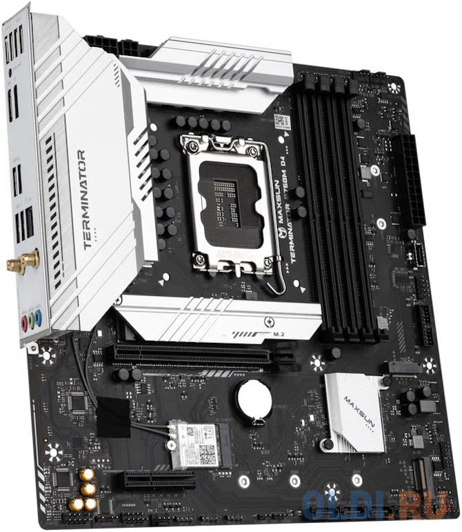 Материнская плата MB Maxsun <MS-Terminator B760M D4 WIFI6E> LGA1700 <B760> 1*PCIEx16, 1*PCIEx4,  3*M.2 , 4*SATA3, HDMI+DP, mATX, 4*DDR4 в Москвe