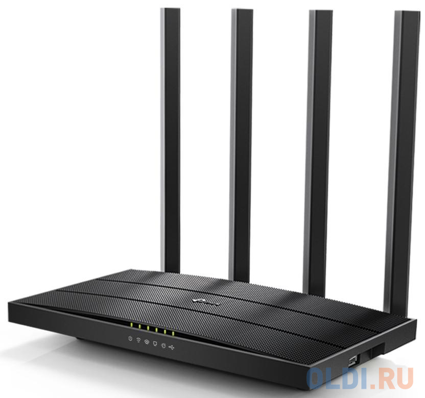 Wi-Fi роутер TP-LINK ARCHER C6U 802.11abgnac 1167Mbps 2.4 ГГц 5 ГГц 4xLAN черный