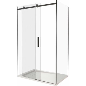 Душевой уголок Good Door Galaxy WTW+SP 140x80 с поддоном, прозрачный, черный в Москвe