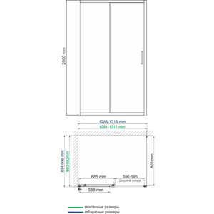 Душевой уголок Wasserkraft Main 41S 130х90 прозрачный, хром (41S33)