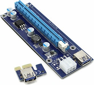 Переходник (адаптер) PCI-Ex1(M)-PCI-Ex16(F) Espada (EPCIeKit)