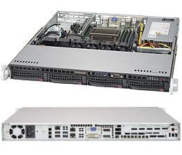 Серверная платформа SuperMicro 5019S-M2, 1xSocket1151, 4xDDR4, 4x3.5 HDD HS, 2GLAN, IPMI, 1x350W, 1U (SYS-5019S-M2 )