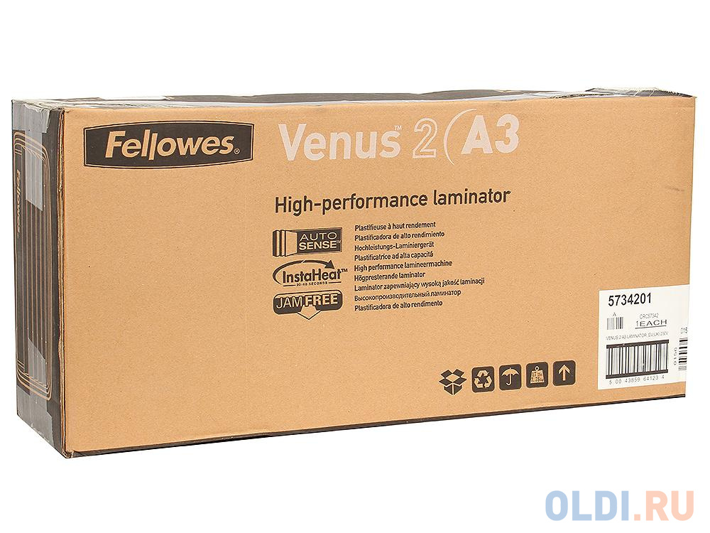 Ламинатор Fellowes Venus 2 A3, 2х250 мкм, 100 см/мин, нагрев 30 сек в Москвe