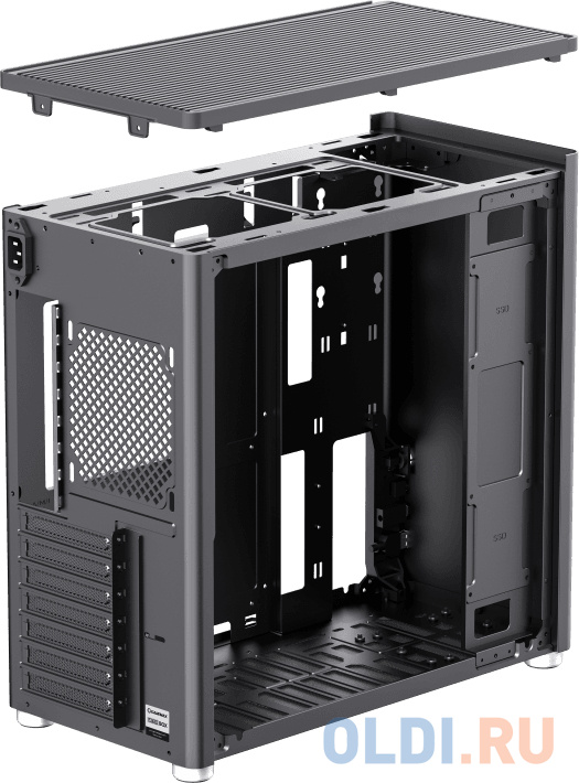 Компьютерный корпус, без блока питания ATX/ Gamemax MeshBox Black ATX case, black, w/o PSU, w/1xUSB3.0+1xType-C, 1xCombo Audio