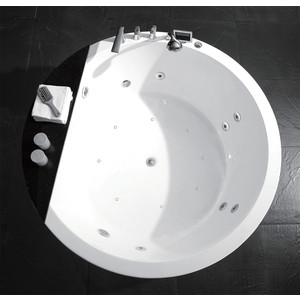 Акриловая ванна Gemy 150x150 с гидромассажем (G9230 K)
