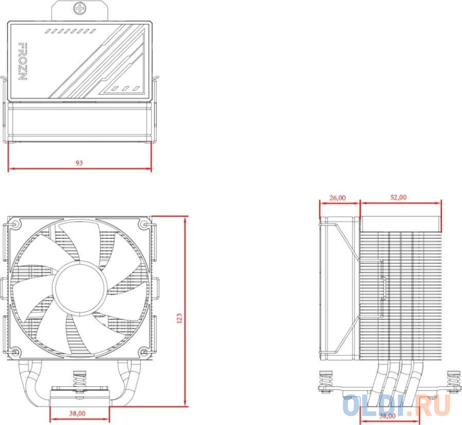 Устройство охлаждения(кулер) ID-Cooling Frozn A400 ARGB Soc-AM5/AM4/1151/1200/1700 черный 4-pin 25.8dB Al+Cu 180W 580gr Ret